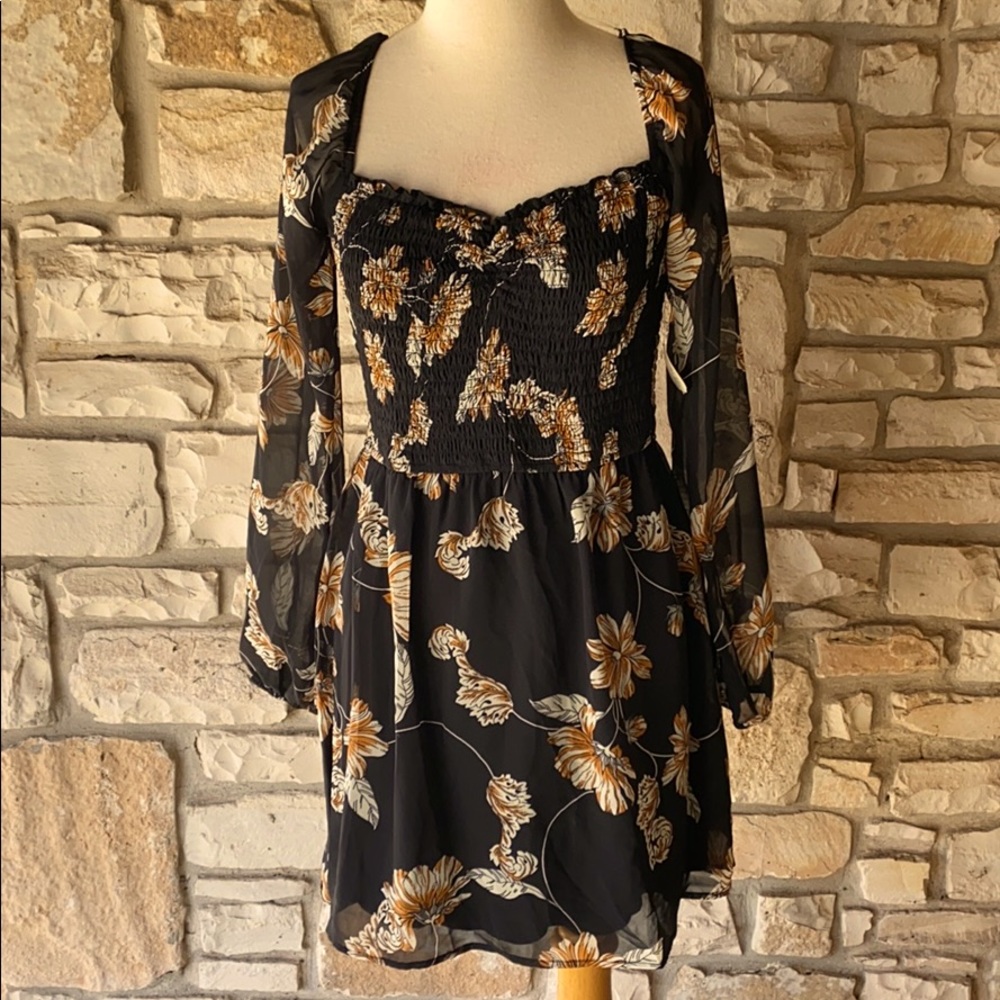 NWT Altar’d State Black Floral Dress